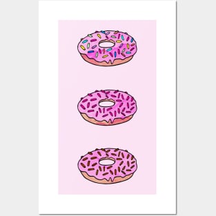 Pink Donuts Posters and Art